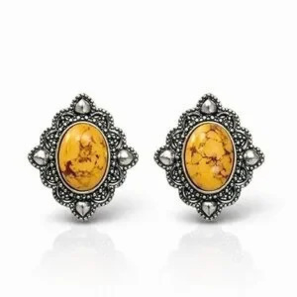 ?? Western Yellow Ornament Earrings ??